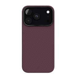 Чехол кевларовый VLP Kevlar Case c MagSafe для iPhone 18 Pro бордовый
