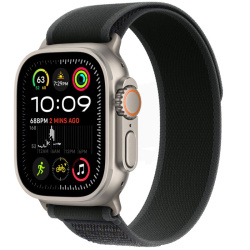 Apple Watch Ultra 2 (2024) GPS + Cellular, 49 мм, корпус из натурального титана, ремешок Trail черного цвета