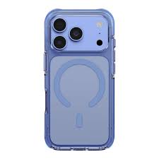 Чехол силиконовый Uniq Combat MagSafe для iPhone 17 Pro/18 Pro голубой