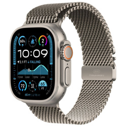 Apple Watch Ultra 2 (2024) GPS + Cellular, 49 мм, корпус из натурального титана, ремешок Milanese бежевого цвета