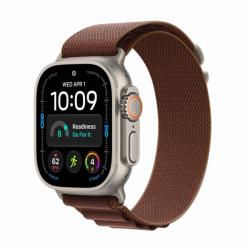 Apple Watch Ultra 4 GPS + Cellular, 49 мм, корпус из натур. титана, ремешок Alpine бордового цвета