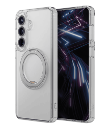 Чехол силиконовый Uniq Swivix MagSafe для Samsung Galaxy S26 Plus прозрачный c подставкой 360