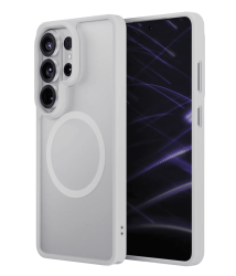 Чехол силиконовый Uniq Veren MagSafe для Samsung Galaxy S26 Ultra матовый белый