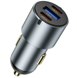 АЗУ Wiwu Nano Pro 60W 2Type-C + USB серое