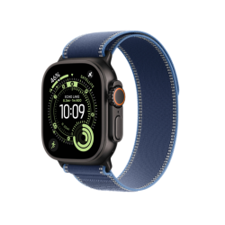 Apple Watch Ultra 3 GPS + Cellular, 49 мм, корпус из черного титана, ремешок Trail синего цвета
