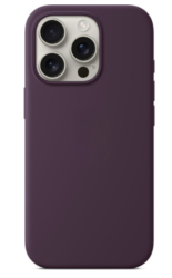 Чехол силиконовый Silicone Case MagSafe для iPhone 16 Pro сливовый