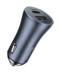 АЗУ Baseus Golden Contactor Pro 60W Type-C + USB темно-серое