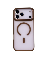 Чехол пластиковый Wiwu Armor Pro с MagSafe для iPhone 17 Pro Max матовый с золотым