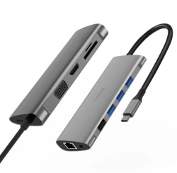 Разветвитель Wiwu Alpha 11 в 1 серый