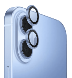 Защитное стекло камеры Uniq Optix Aluguard для iPhone 17 голубое