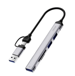 Разветвитель Wiwu Zolo Wi-HB003 5 в 1 серый
