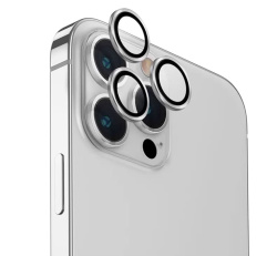 Защитное стекло камеры Wiwu PVD Two-color для iPhone 16 Pro/16 Pro Max серебристое