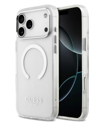 Чехол силиконовый Guess MagSafe для iPhone 17 Pro прозрачный