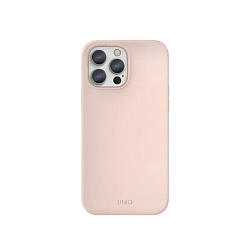 Чехол Uniq Lino для iPhone 13 Pro Max розовый